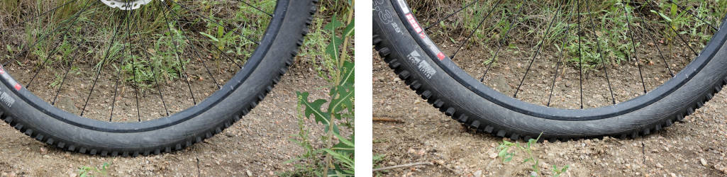 Photos of Tire Deflection By Pressure