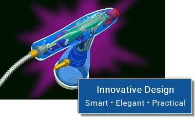 Innovative design and engineering – for unique mechanical solutions that often lead to patents